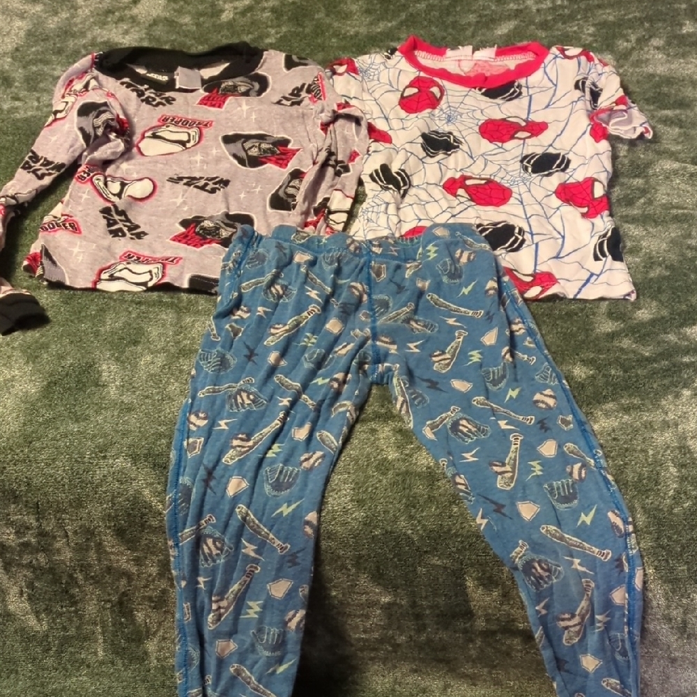Kids Superhero Pajama Tops And Bottom- Star Wars, Spiderman